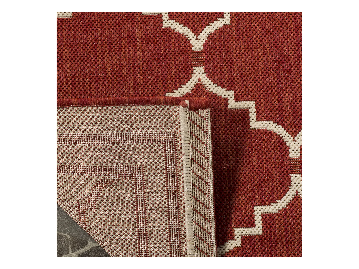 Tapis Rouge/Neutre 201 X 290 cm - Oriah