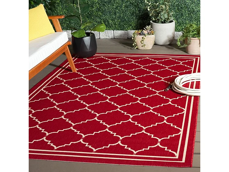 Tapis Rouge/Neutre 201 X 290 cm - Oriah