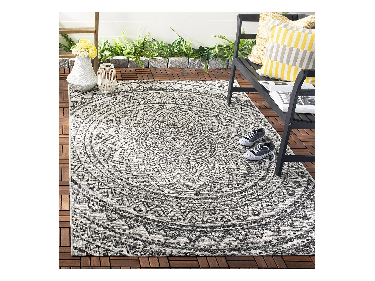 Tapis Gris/Noir 122 X 170 cm - Kalene