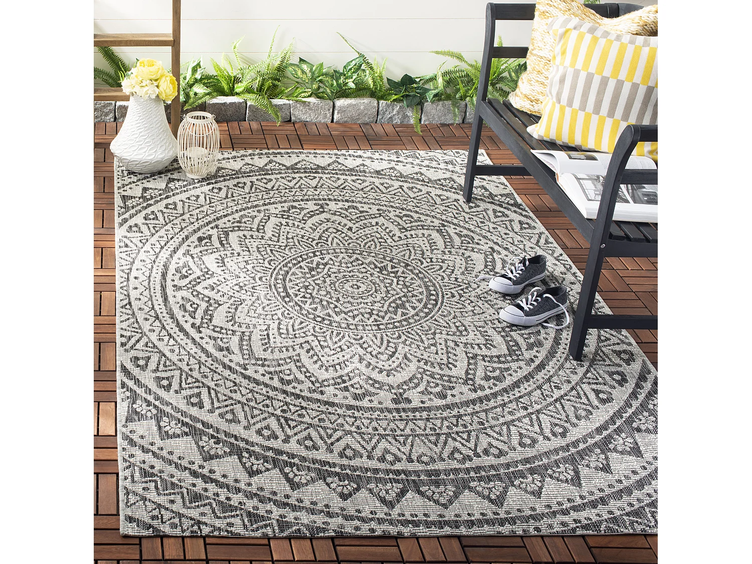 Tapis Gris/Noir 122 X 170 cm - Kalene