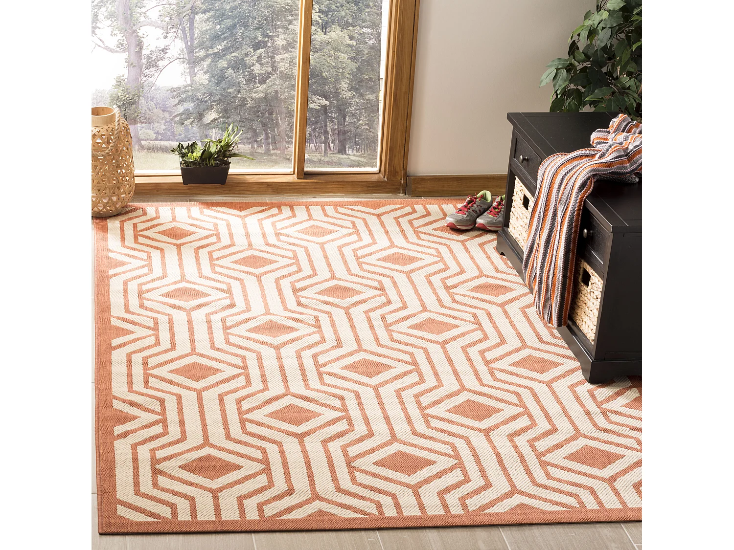 Tapis Neutre/Orange 160 X 231 cm - Samos