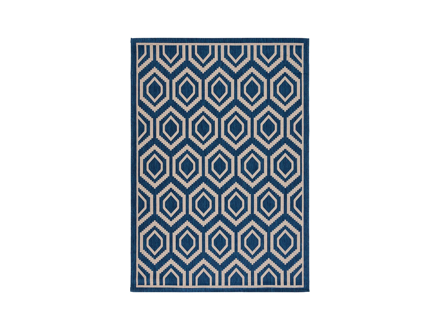 Tapis Bleu Marine/Neutre 160 X 231 cm - Zariah