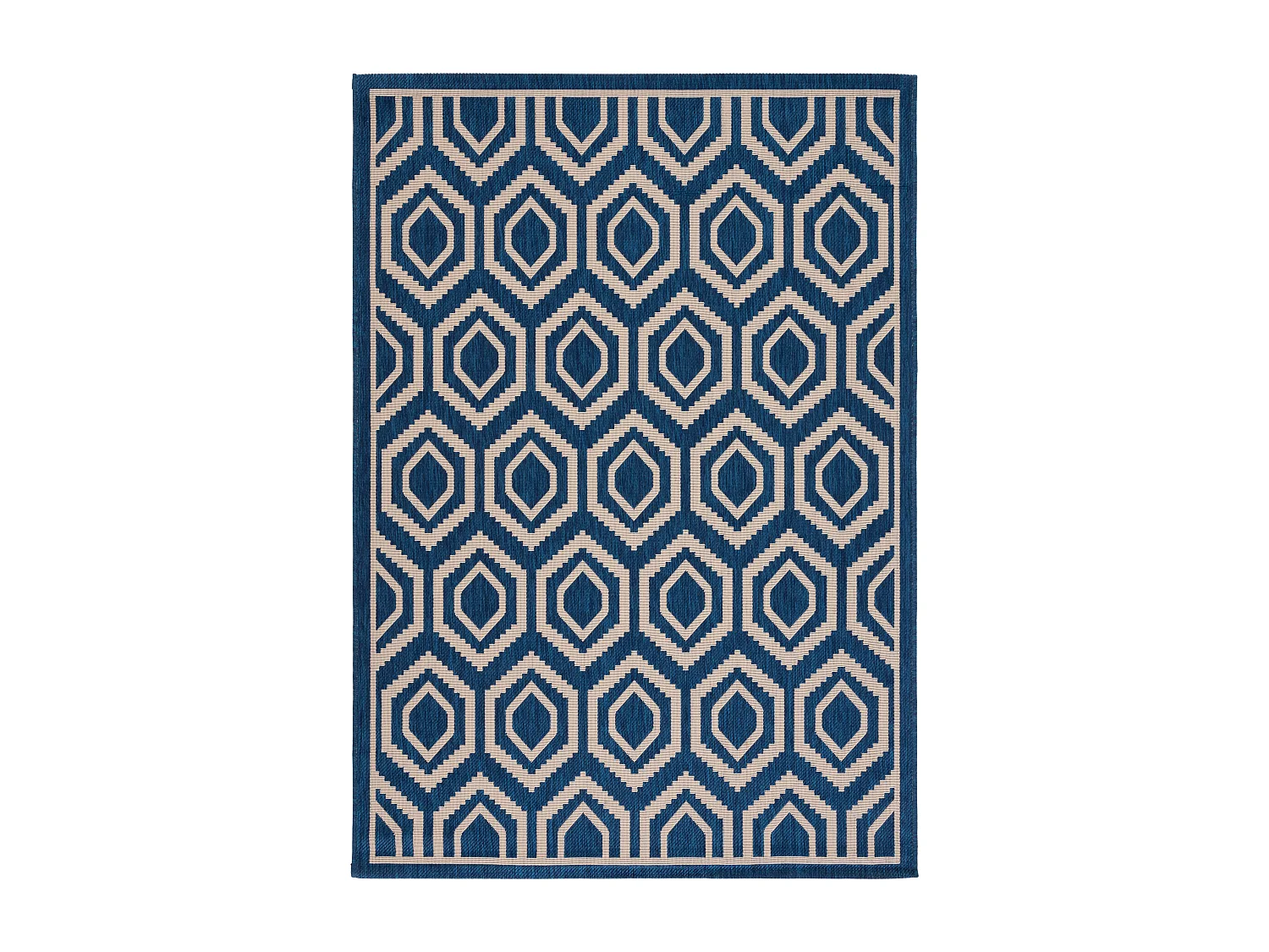 Tapis Bleu Marine/Neutre 160 X 231 cm - Zariah