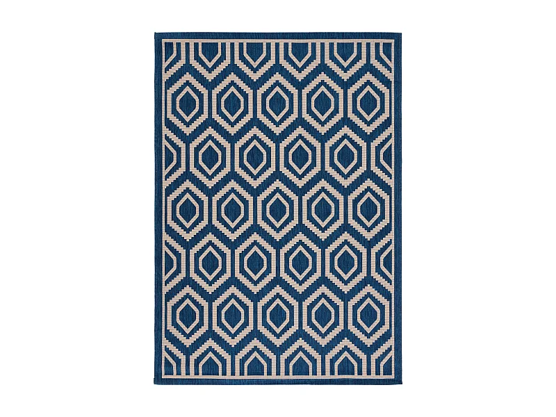 Tapis Bleu Marine/Neutre 160 X 231 cm - Zariah