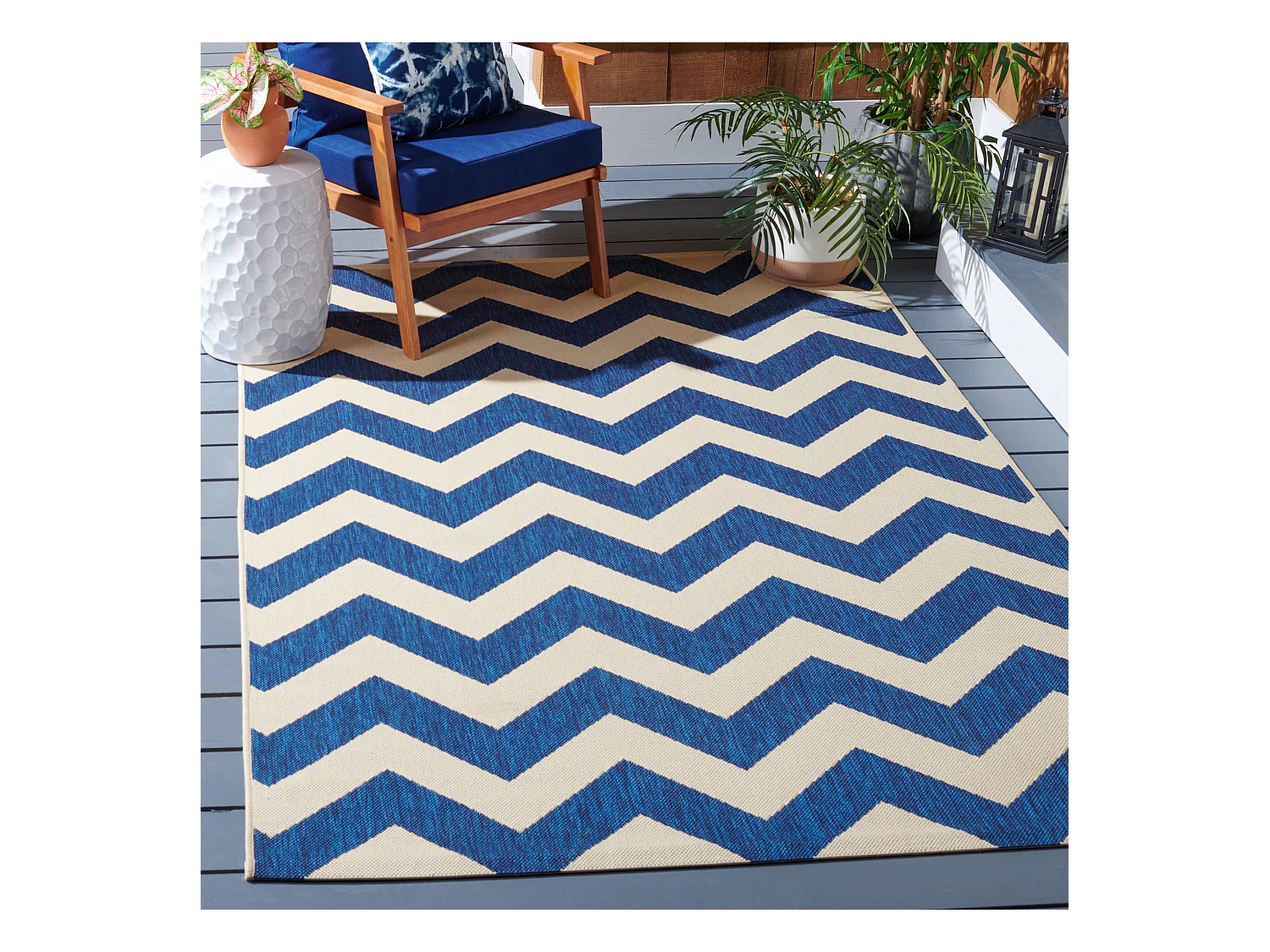 Tapis Bleu Marine/Neutre 201 X 290 cm - Chelsea