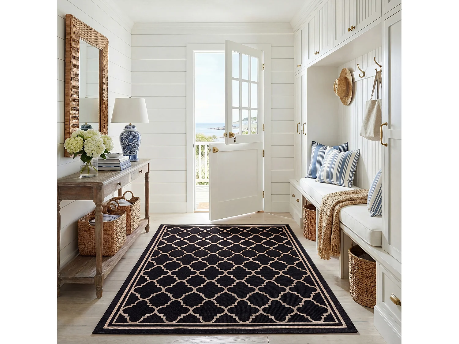 Tapis Noir/Neutre 122 X 170 cm - Bleeker