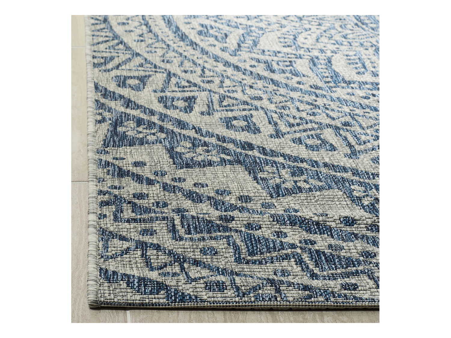 Tapis Gris/Bleu 79 X 152 cm - Kalene