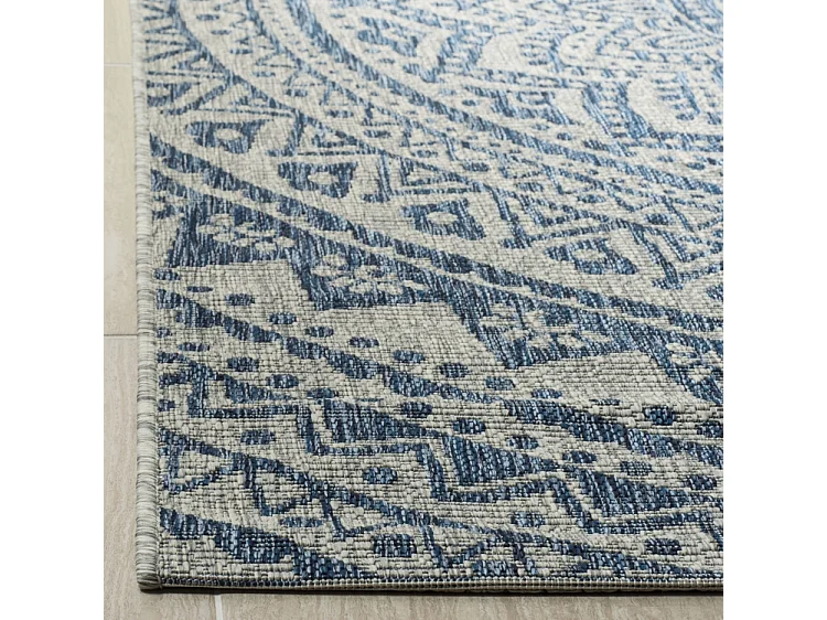 Tapis Gris/Bleu 79 X 152 cm - Kalene