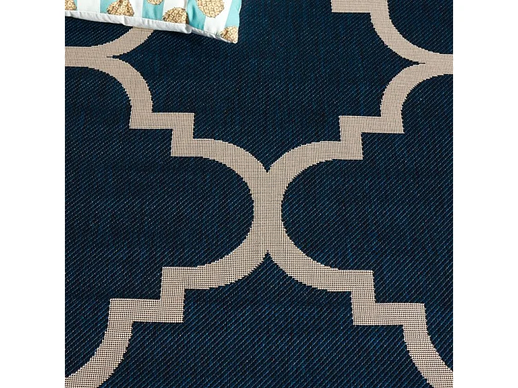 Tapis Bleu Marine/Neutre 79 X 152 cm - Jojo