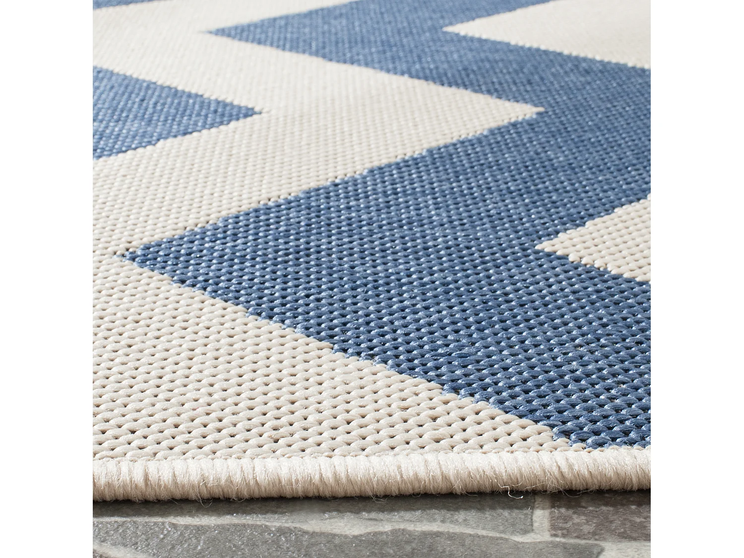 Tapis Bleu/Neutre 122 X 170 cm - Chelsea