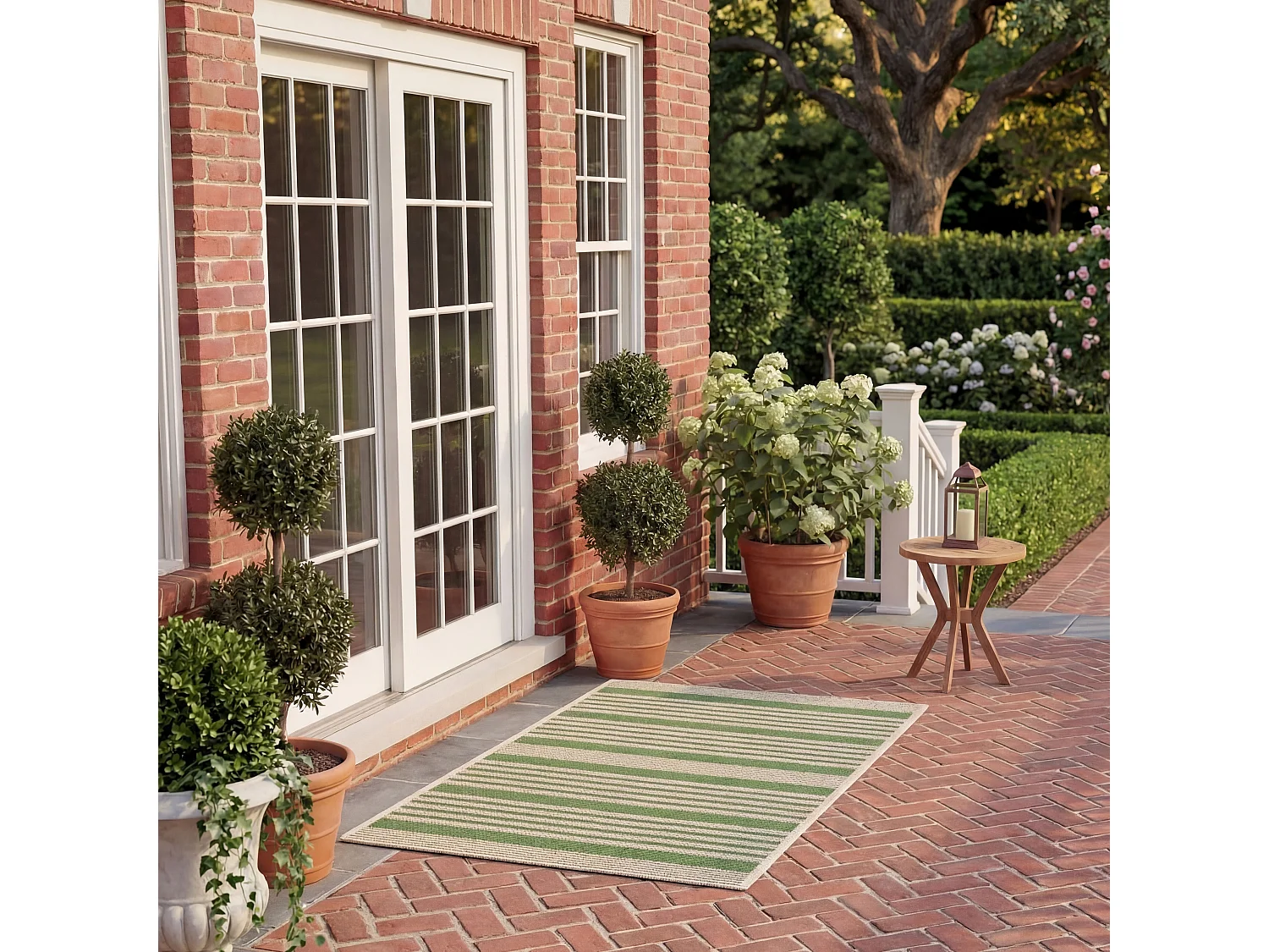 Tapis Vert/Neutre 61 X 109 cm - Gemma