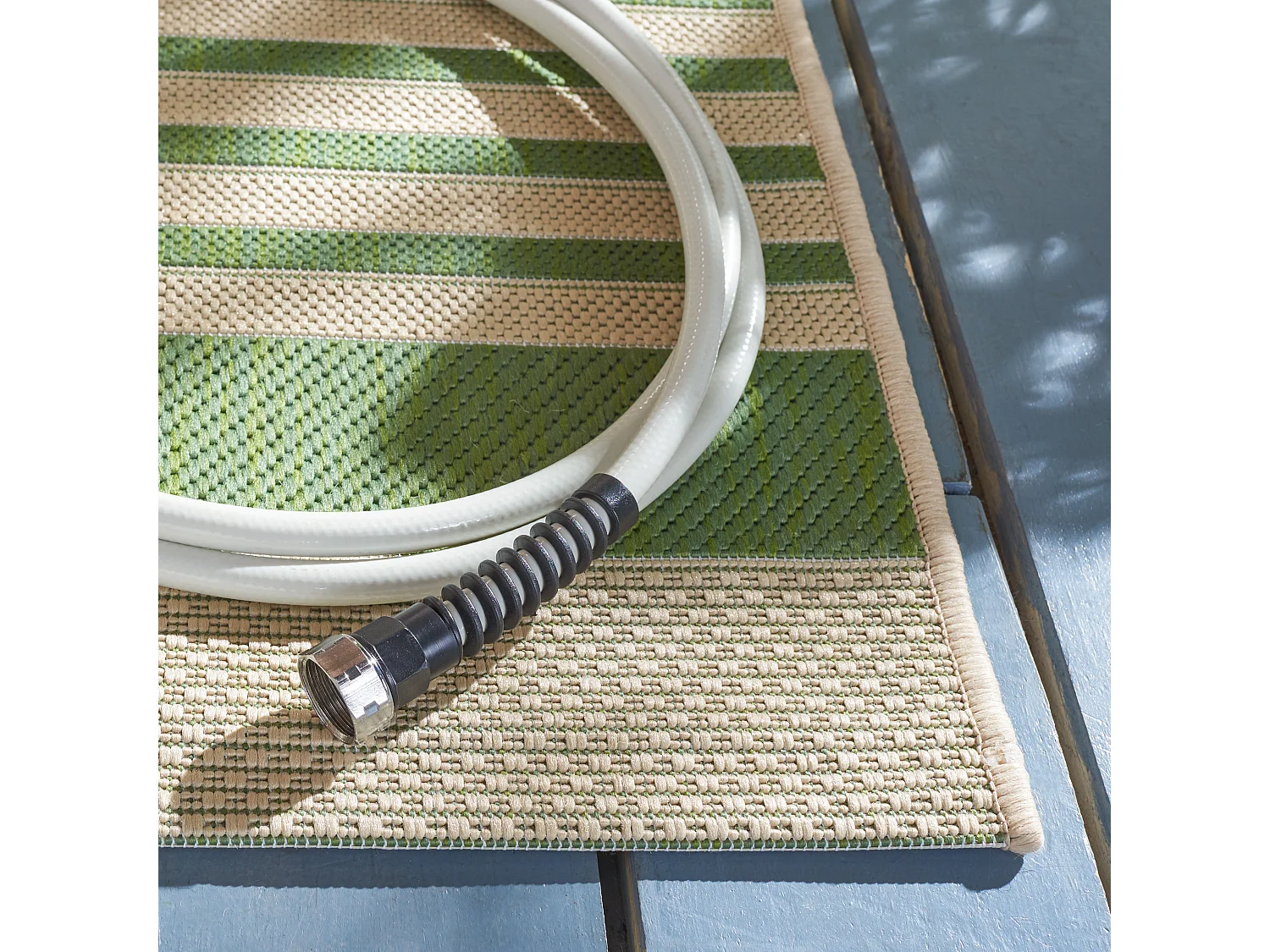 Tapis Vert/Neutre 61 X 109 cm - Gemma