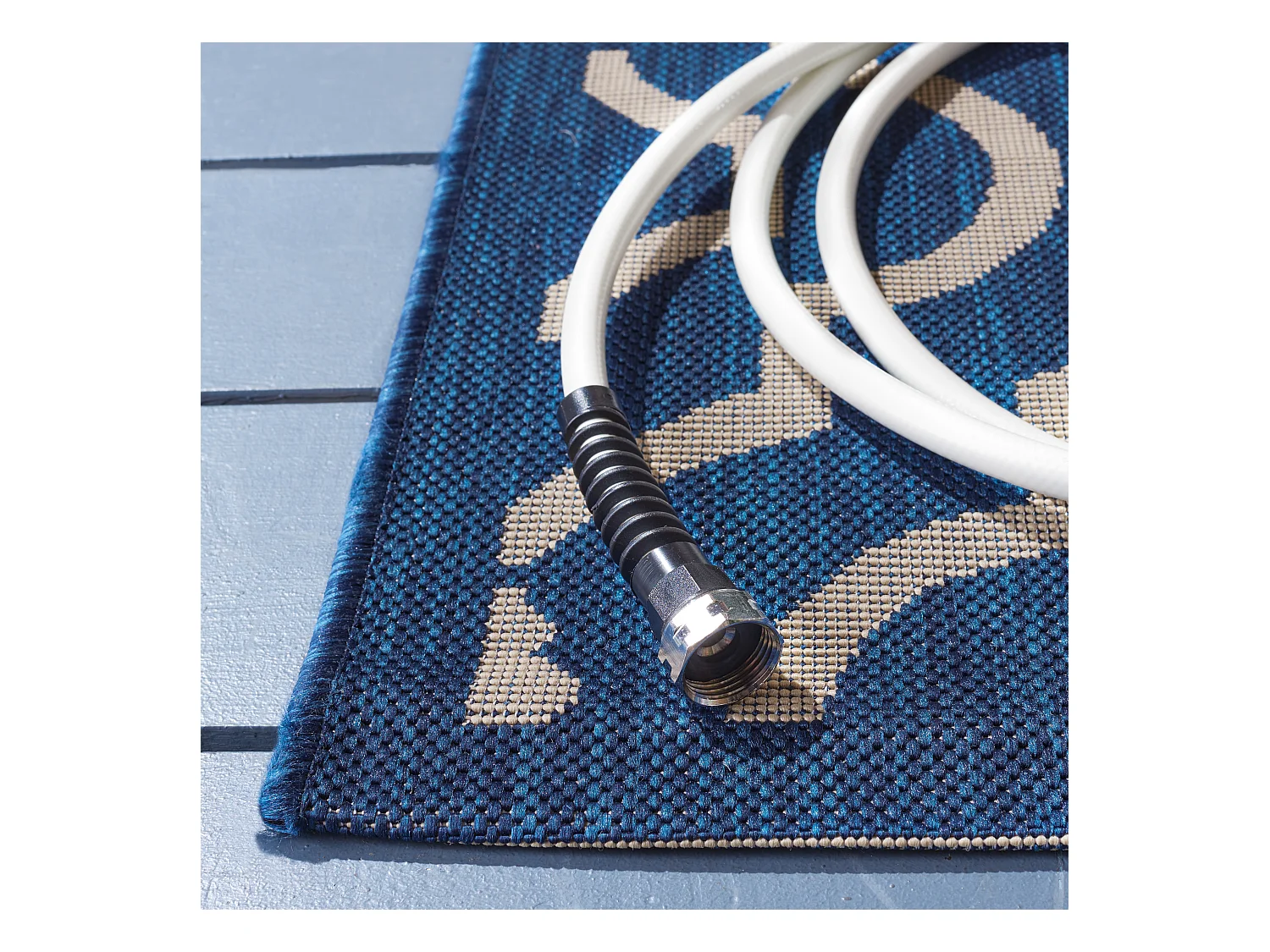 Tapis Bleu Marine/Neutre 122 X 170 cm - Mykonos