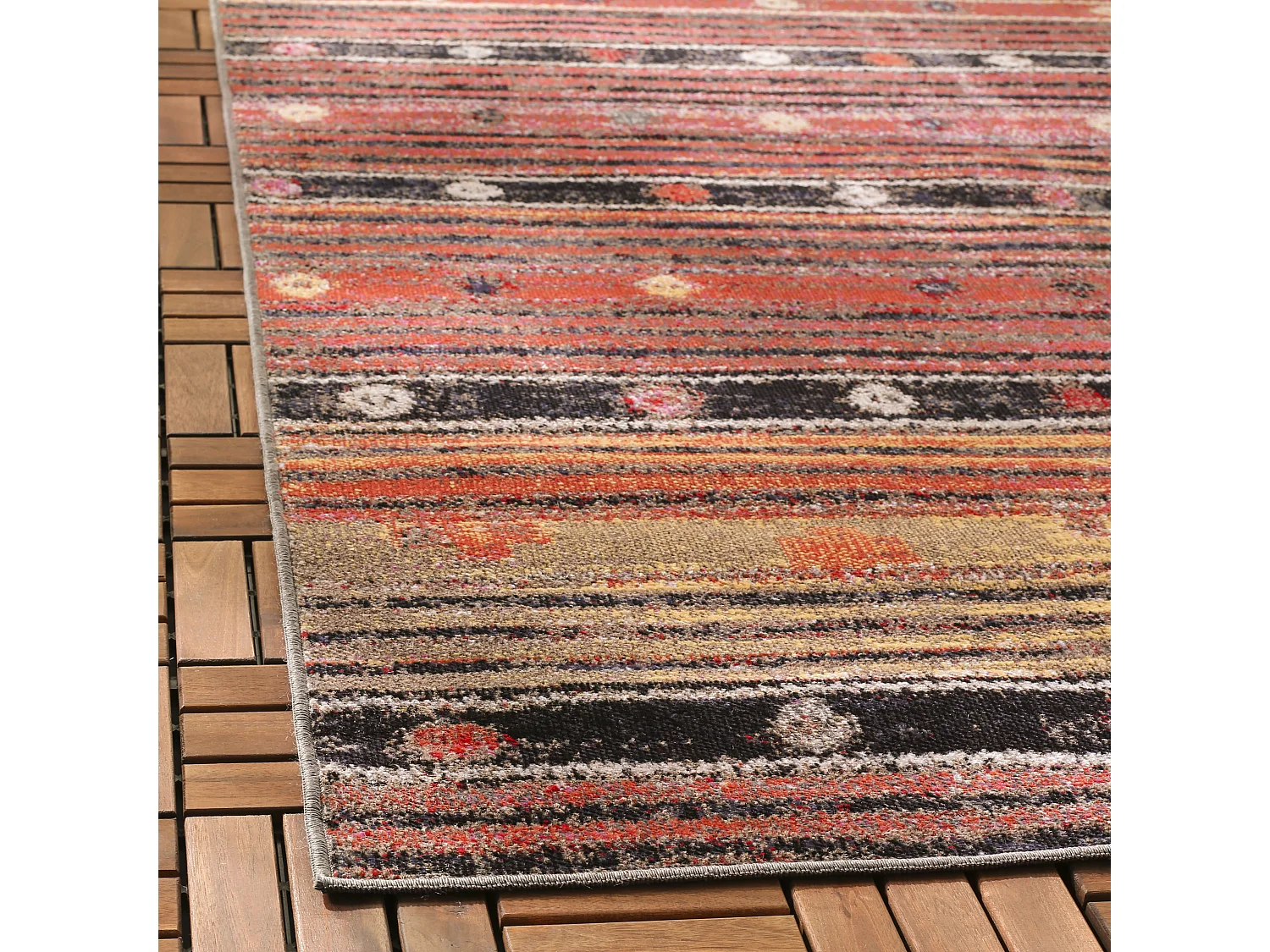 Tapis Marron/Multicolore 122 X 183 cm - Lemoine