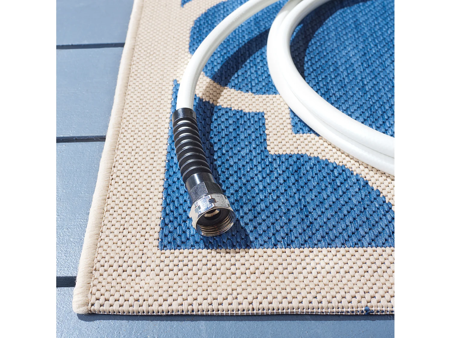 Tapis Bleu/Neutre 69 X 244 cm - Arista