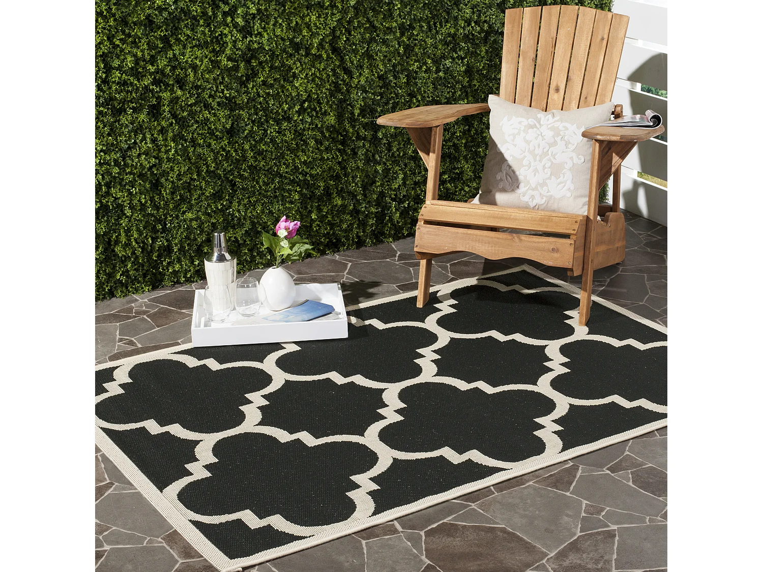 Tapis Noir/Neutre 79 X 152 cm - Jojo