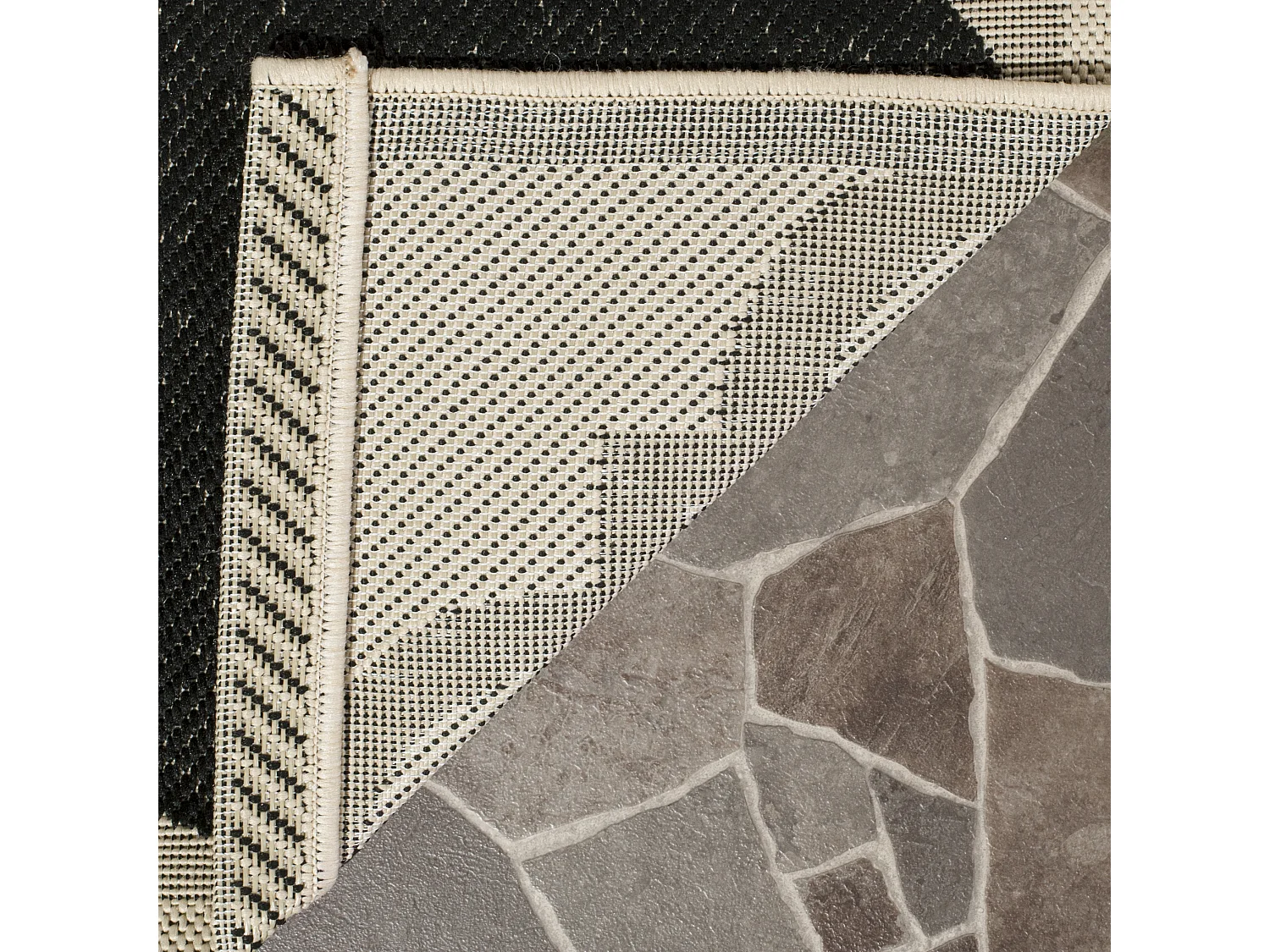 Tapis Noir/Neutre 79 X 152 cm - Jojo