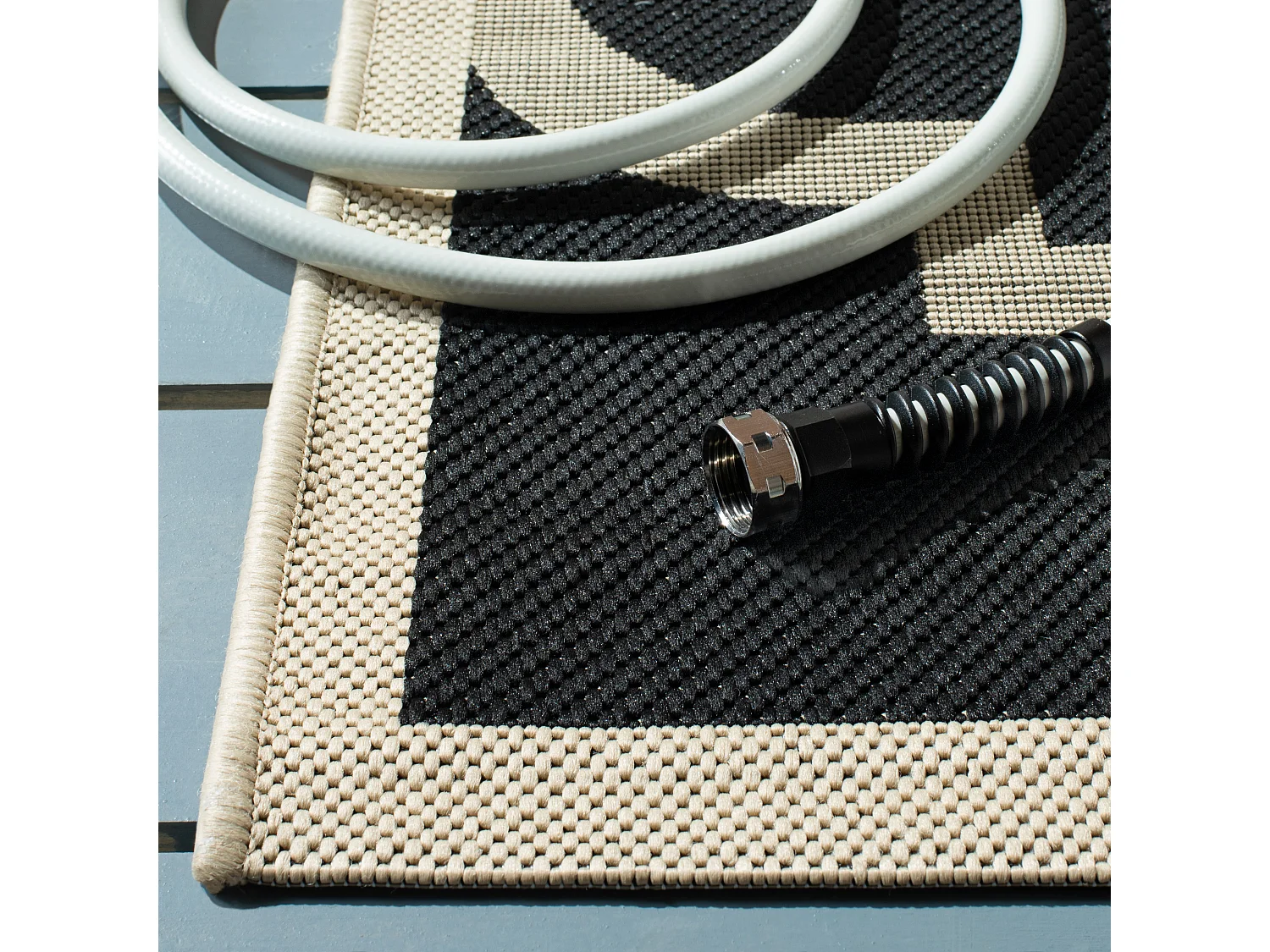 Tapis Noir/Neutre 79 X 152 cm - Jojo