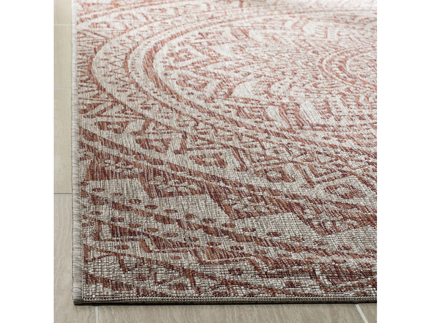 Tapis Neutre/Orange 79 X 152 cm - Kalene