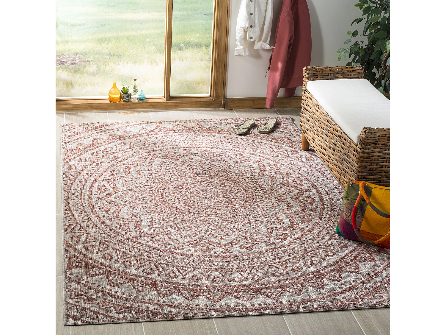Tapis Neutre/Orange 79 X 152 cm - Kalene