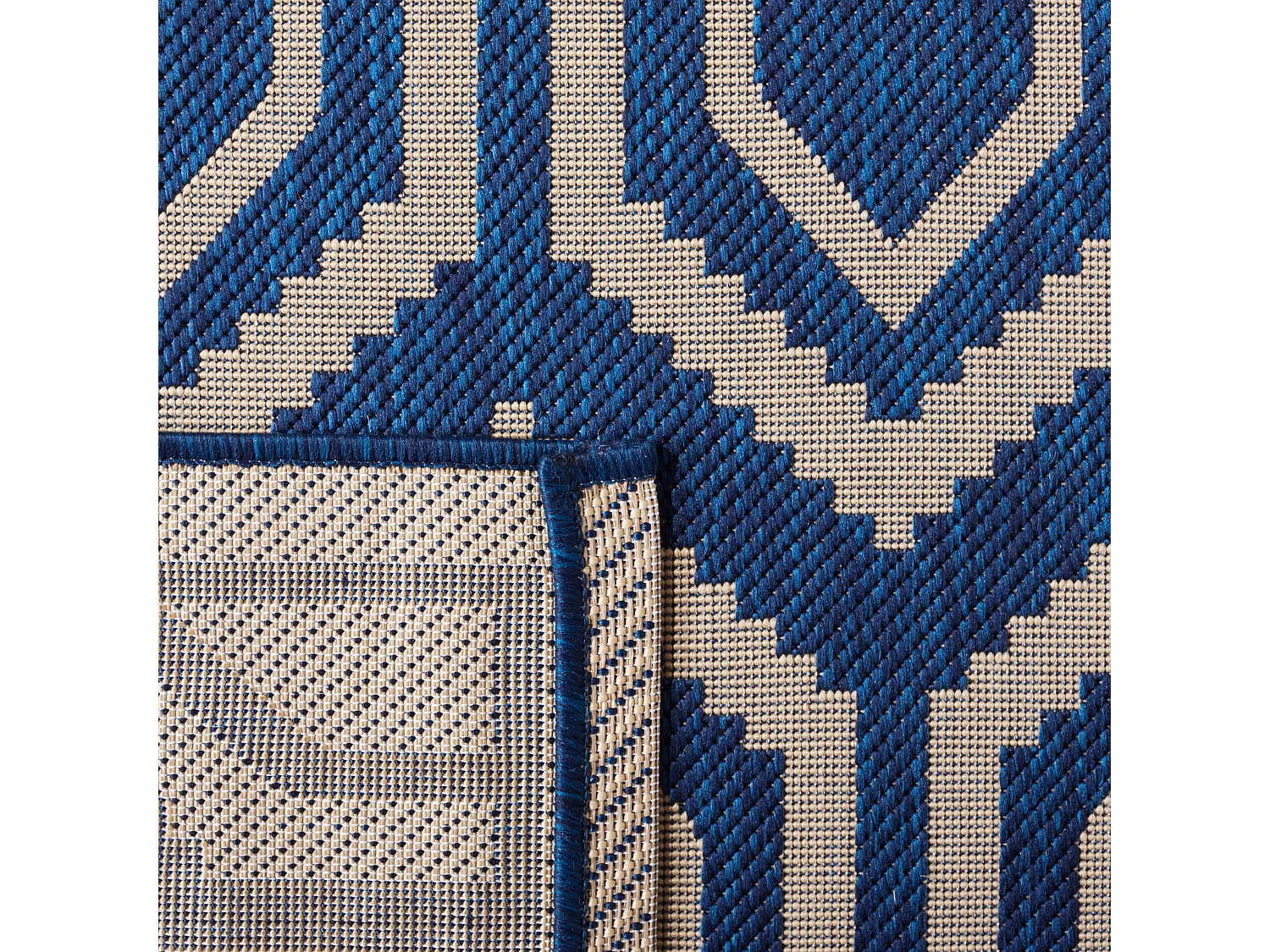 Tapis Bleu Marine/Neutre 122 X 170 cm - Zariah