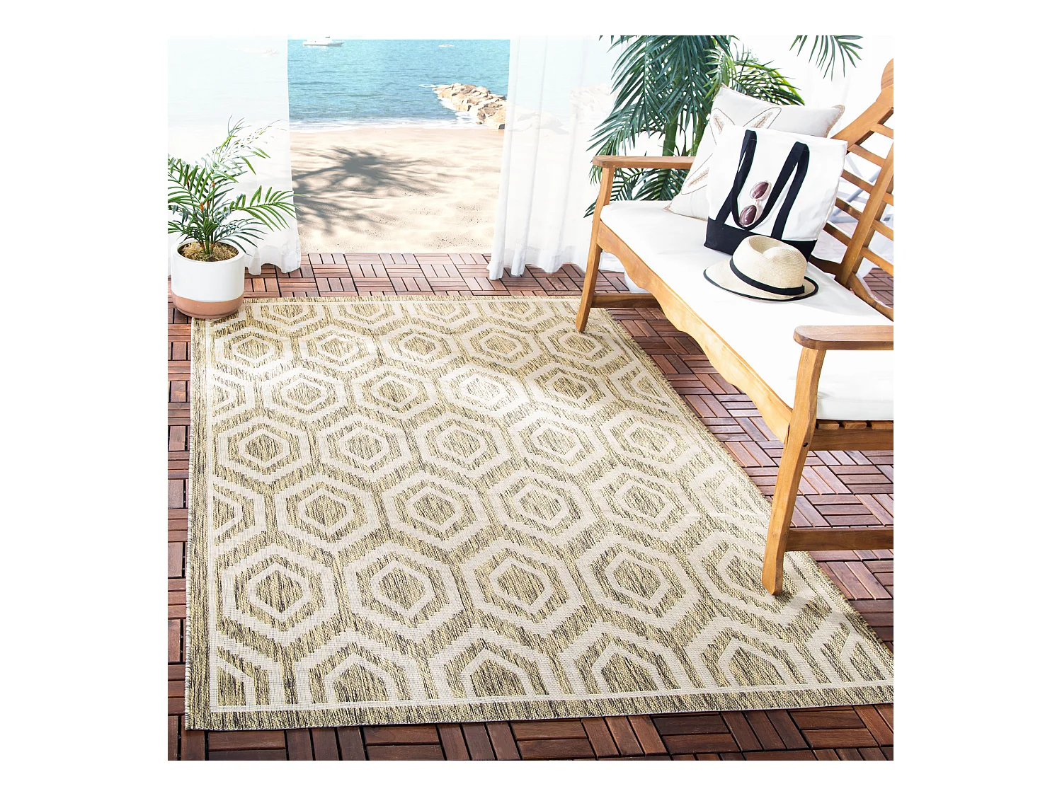 Tapis Marron/Neutre 122 X 170 cm - Zariah