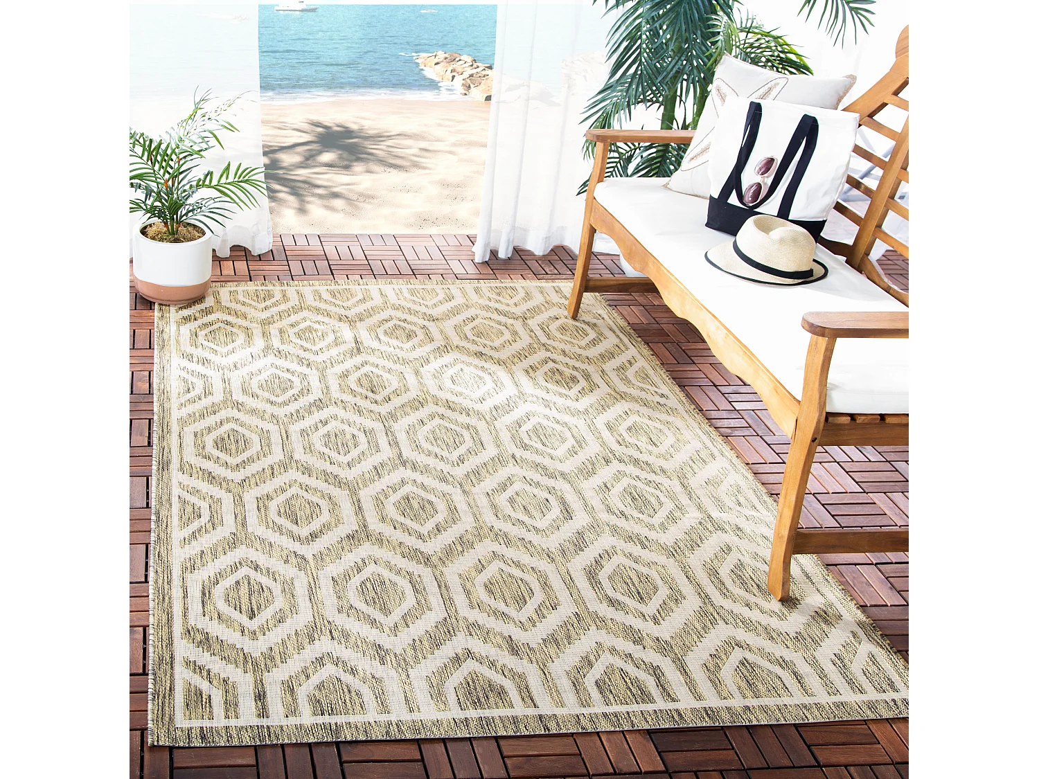 Tapis Marron/Neutre 122 X 170 cm - Zariah