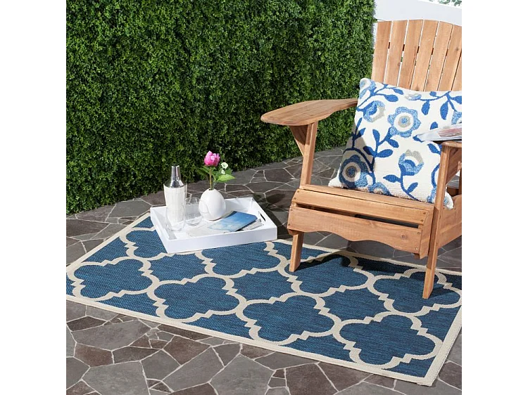 Tapis Bleu Marine/Neutre 122 X 170 cm - Jojo