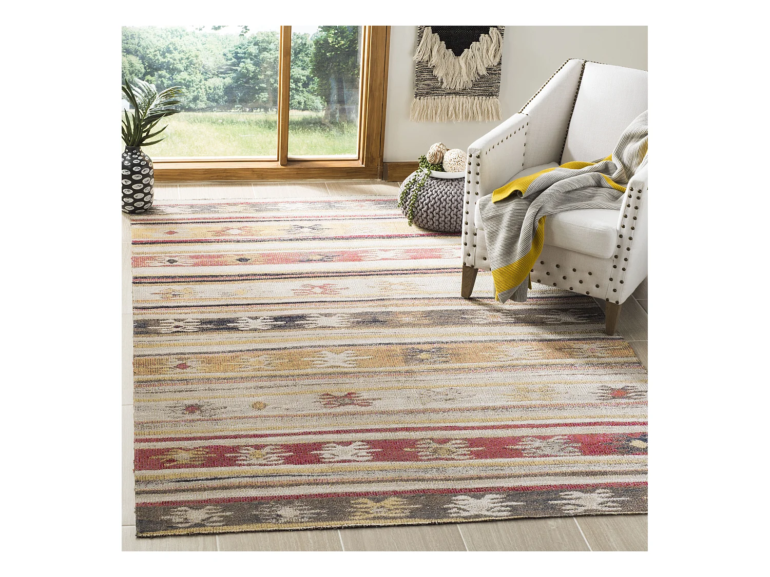 Tapis Neutre/Multicolore 122 X 183 cm - Lexine