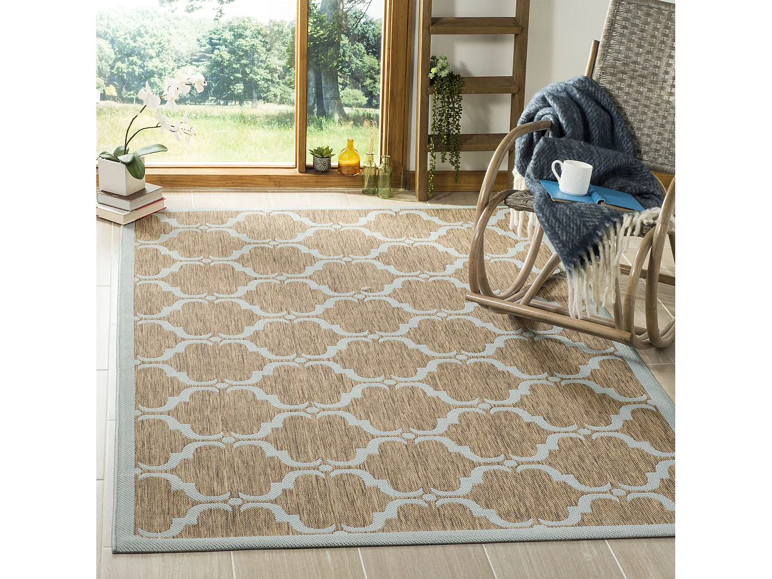 Tapis Marron/Bleu 201 X 290 cm - Lugano