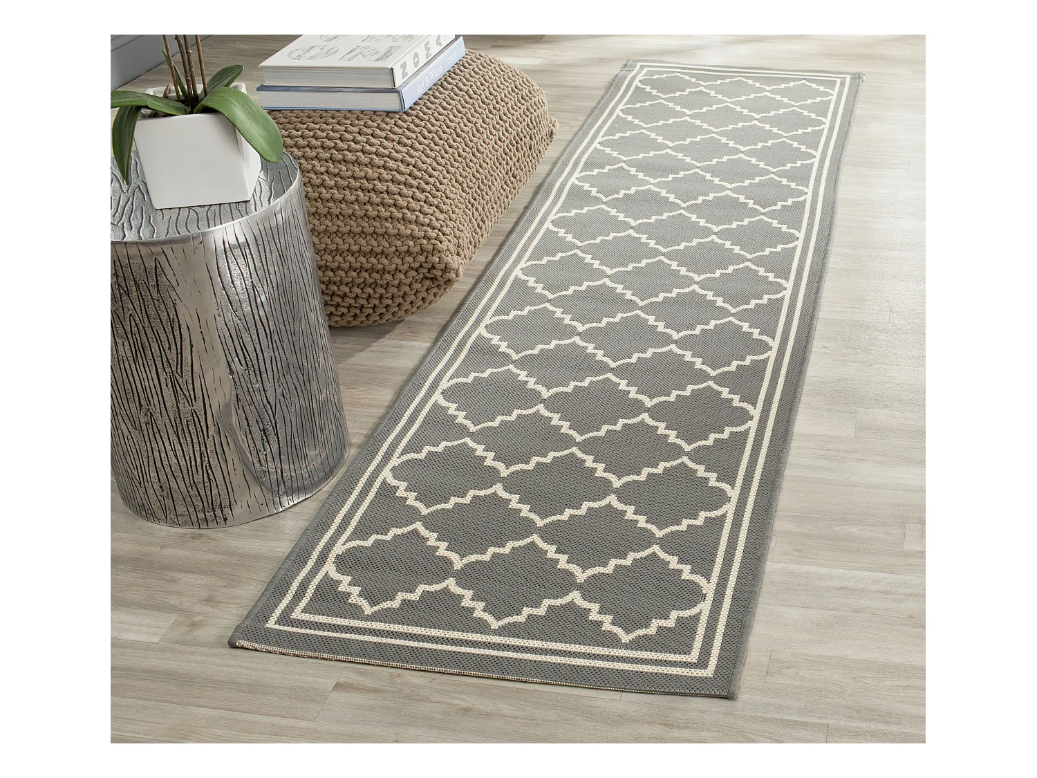 Tapis Gris/Neutre 69 X 244 cm - Oriah