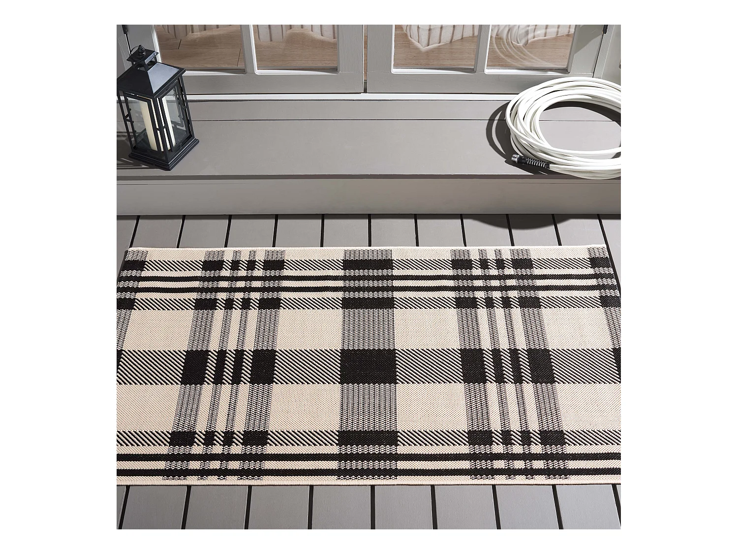 Tapis Noir/Neutre 122 X 170 cm - Mendez