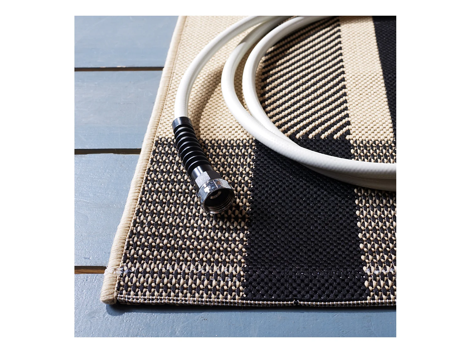 Tapis Noir/Neutre 122 X 170 cm - Mendez