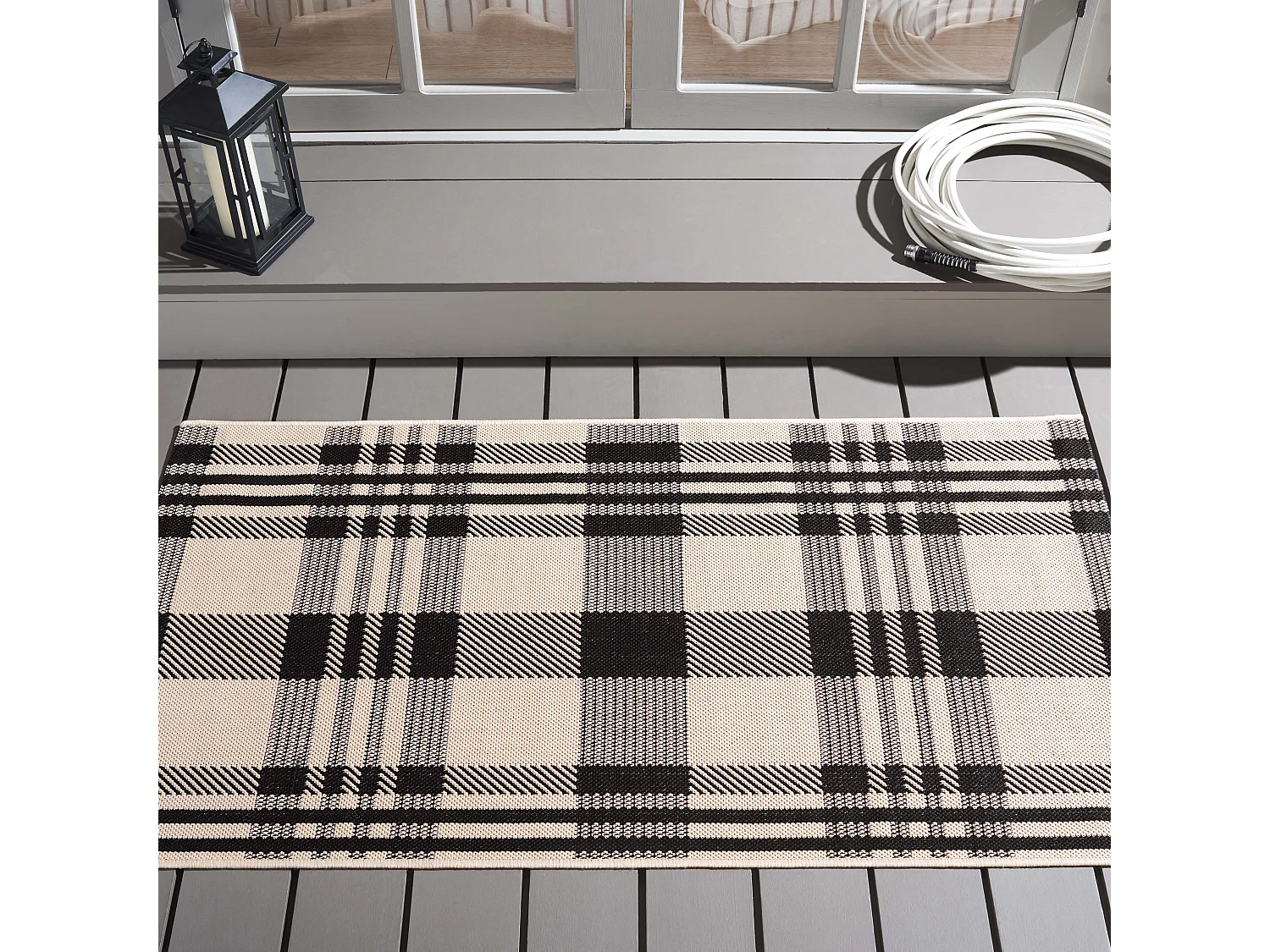 Tapis Noir/Neutre 122 X 170 cm - Mendez