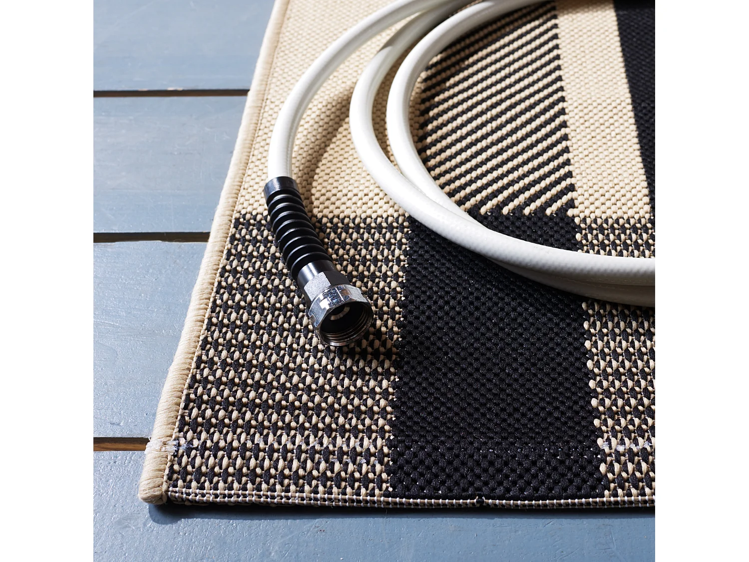 Tapis Noir/Neutre 122 X 170 cm - Mendez