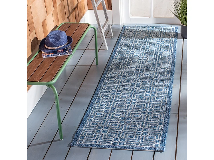 Tapis Bleu Marine/Gris 61 X 109 cm - Nantucket