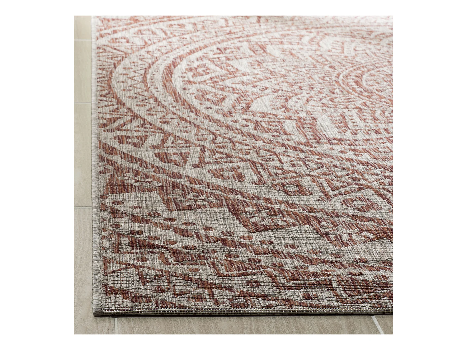 Tapis Neutre/Orange 122 X 170 cm - Kalene