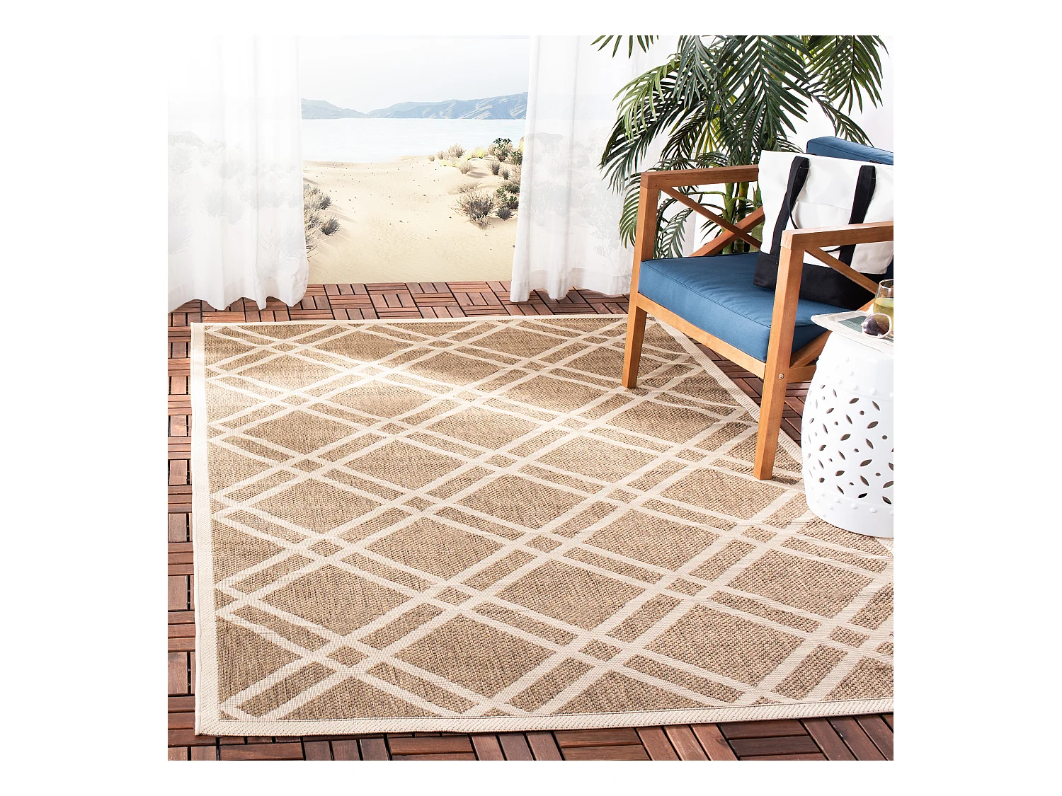 Tapis Marron/Neutre 122 X 170 cm - Thalia