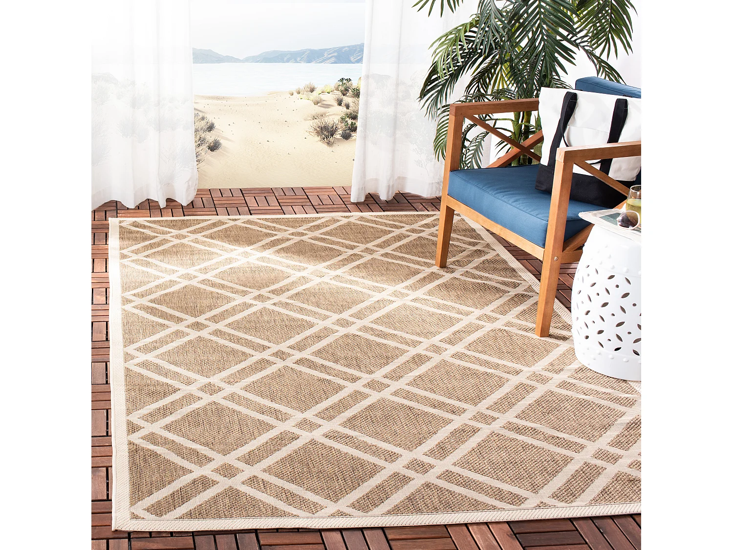 Tapis Marron/Neutre 122 X 170 cm - Thalia