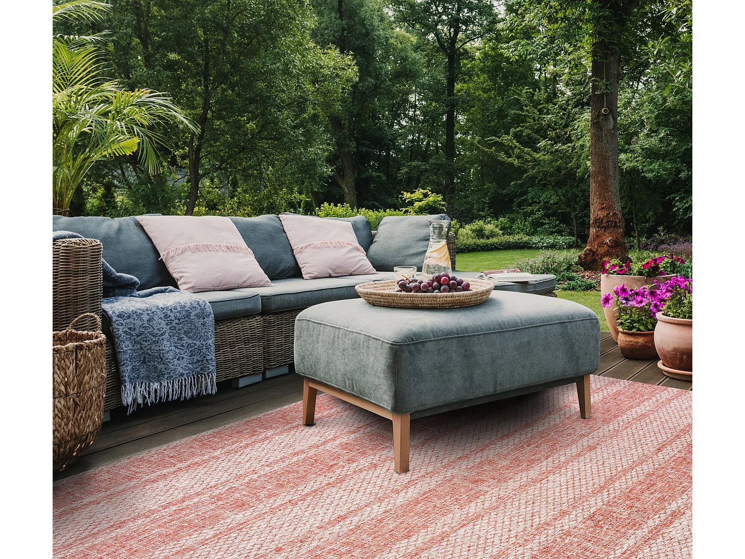 Tapis Neutre/Orange 201 X 290 cm - Rafal