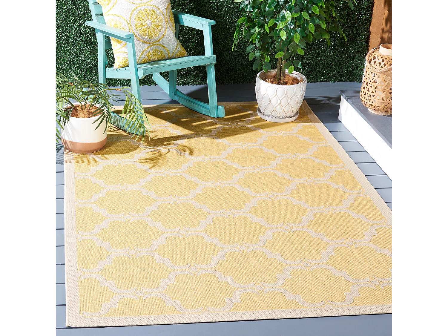 Tapis Jaune/Neutre 201 X 290 cm - Lugano