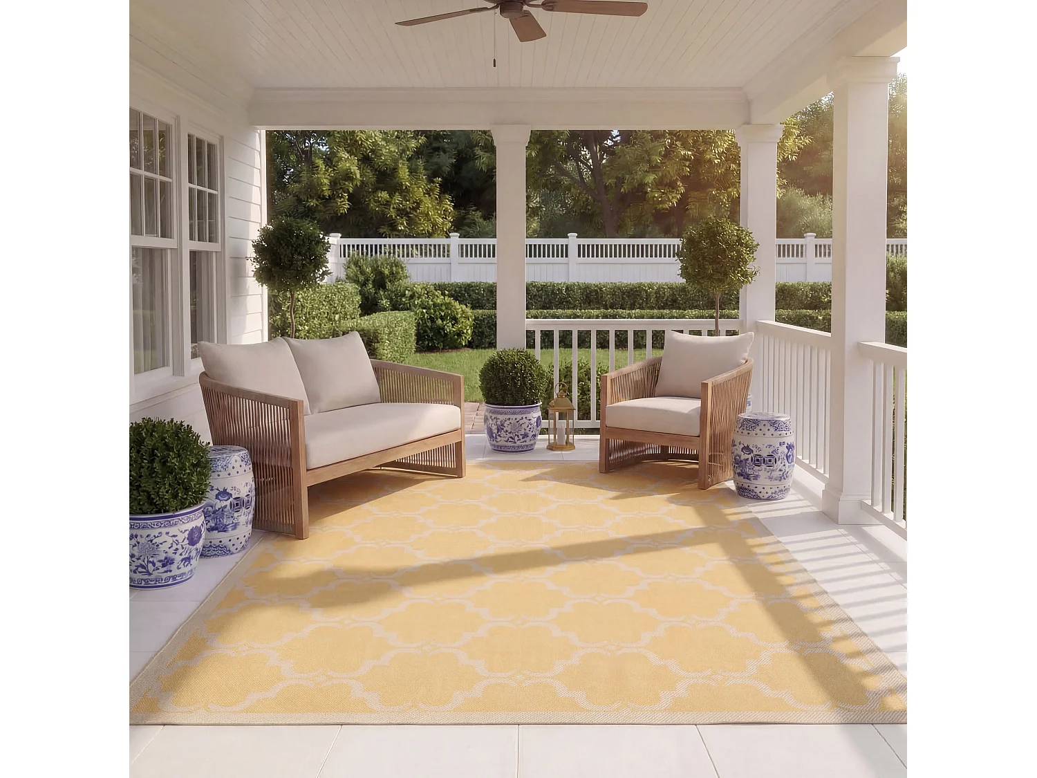 Tapis Jaune/Neutre 201 X 290 cm - Lugano