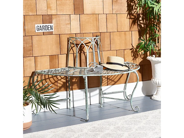 Banc Vert foncé antique  60 x 125 x 80 cm - Abia