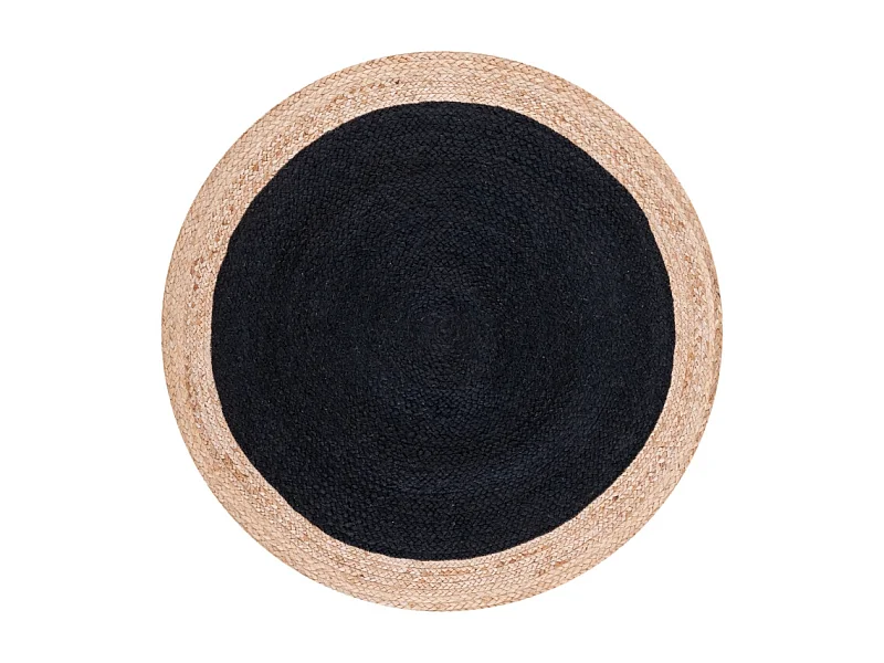 Tapis Noir/Naturel 122 X 122 cm - Aurelie
