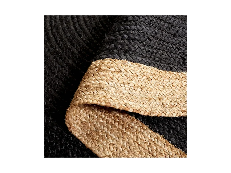 Tapis Noir/Naturel 122 X 122 cm - Aurelie