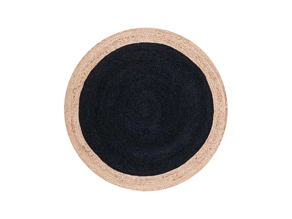 Tapis Noir/Naturel 122 X 122 cm - Aurelie