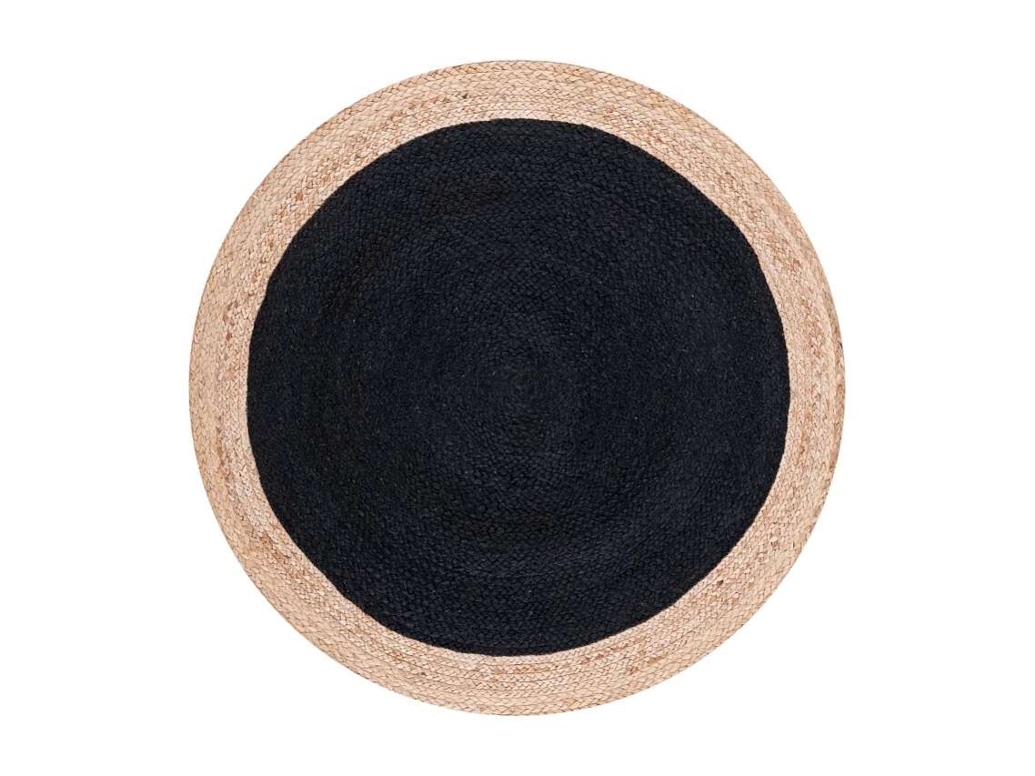 Tapis Noir/Naturel 122 X 122 cm - Aurelie