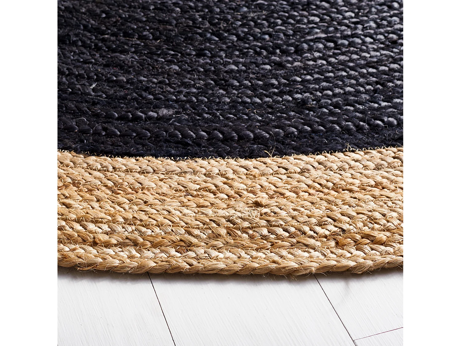 Tapis Noir/Naturel 122 X 122 cm - Aurelie