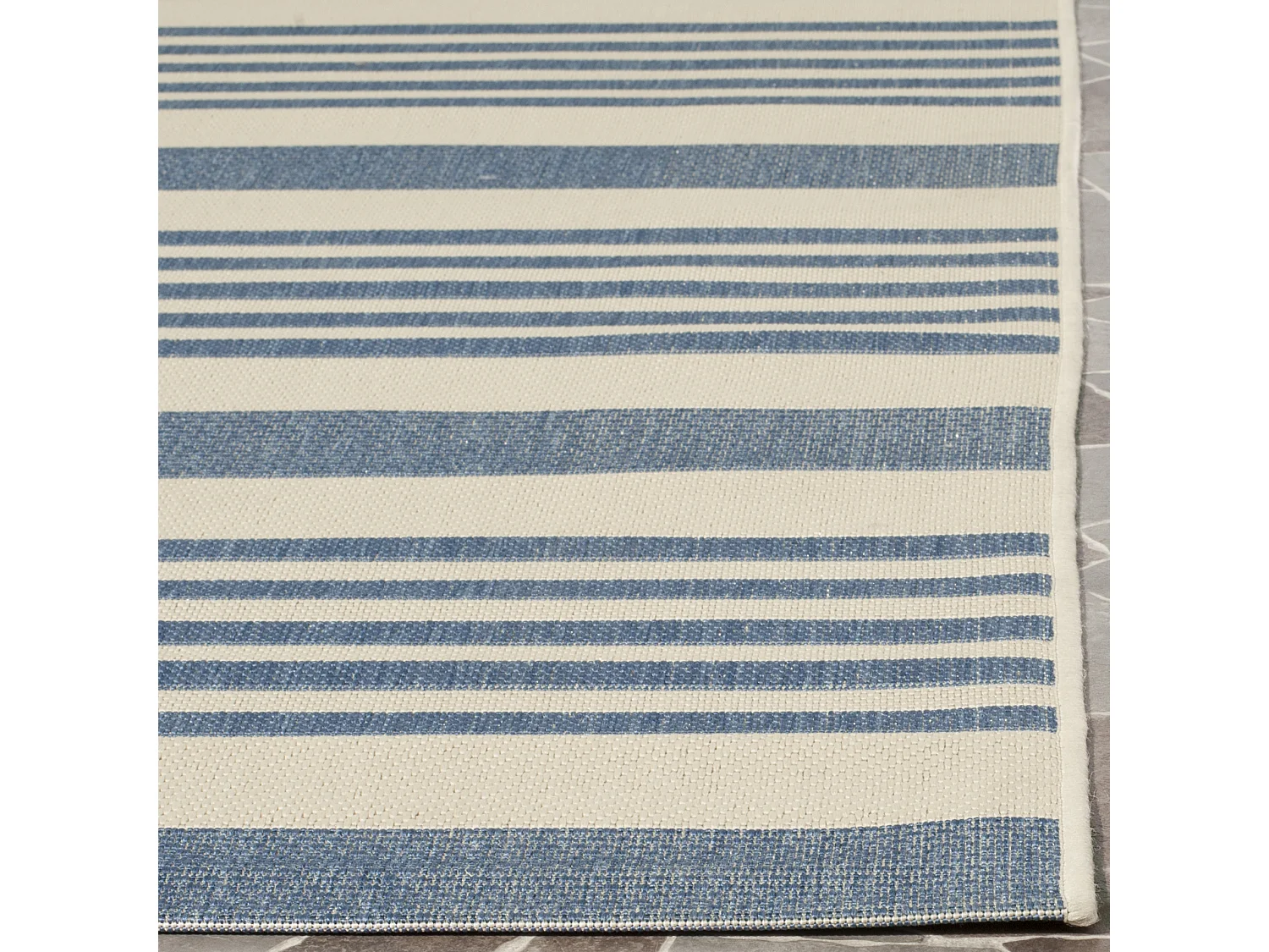 Tapis Neutre/Bleu 79 X 152 cm - Gemma