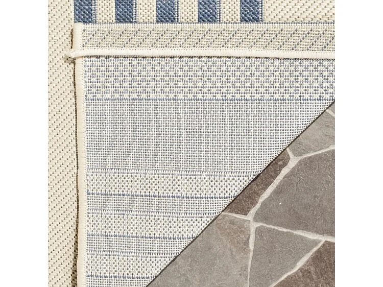 Tapis Neutre/Bleu 79 X 152 cm - Gemma